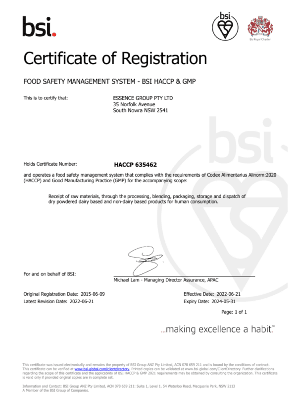 Isowhey certificate_HACCP 635462